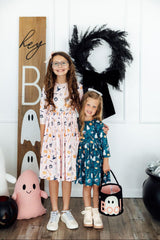 Happy Haunting 3/4 Sleeve Pocket Twirl Dress-Mila & Rose ®