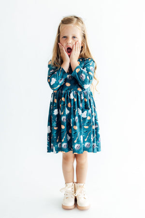 Happy Haunting 3/4 Sleeve Pocket Twirl Dress-Mila & Rose ®