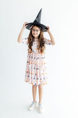 Hey Boo 3/4 Sleeve Pocket Twirl Dress-Mila & Rose ®