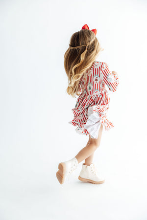 Santa's Sweet Shoppe L/S Ruffle Hem Twirl Dress-Mila & Rose ®