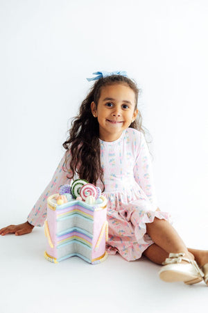 Party Time L/S Ruffle Hem Twirl Dress-Mila & Rose ®