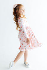 Storybook Santa L/S Ruffle Hem Twirl Dress-Mila & Rose ®