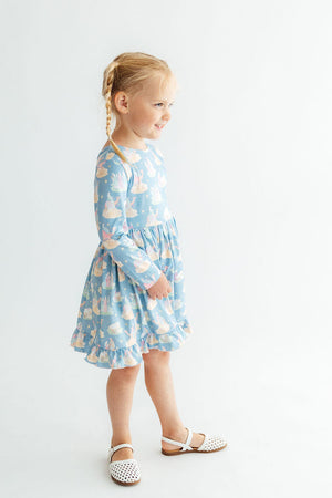 Nativity L/S Ruffle Hem Twirl Dress-Mila & Rose ®