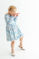 Nativity L/S Ruffle Hem Twirl Dress-Mila & Rose ®