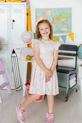 Apple of My Eye Flutter Sleeve Twirl Dress-Mila & Rose ®