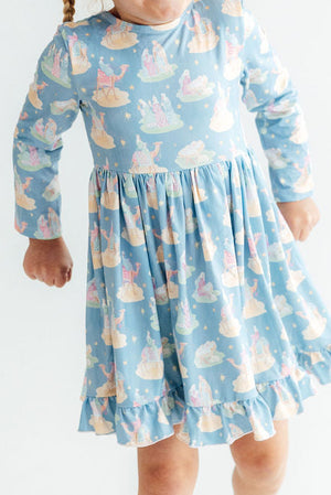 Nativity L/S Ruffle Hem Twirl Dress-Mila & Rose ®