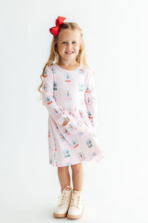 Let it Snow L/S Pocket Twirl Dress-Mila & Rose ®