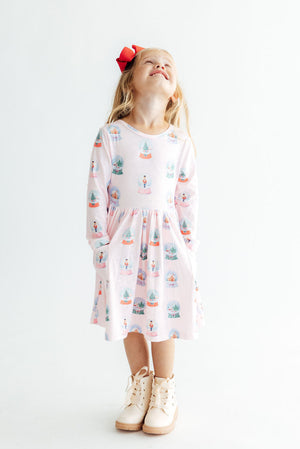 Let it Snow L/S Pocket Twirl Dress-Mila & Rose ®