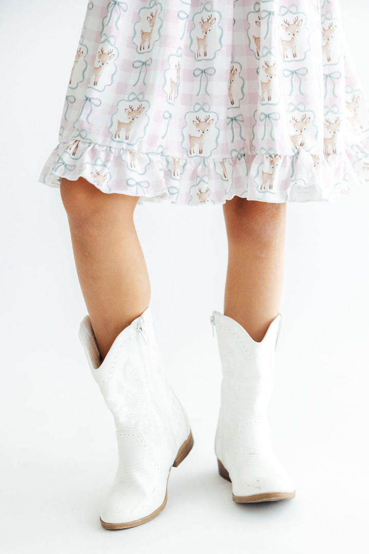 Woodland Whimsy L/S Ruffle Hem Twirl Dress-Mila & Rose ®