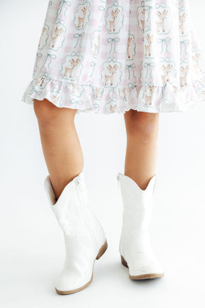 Woodland Whimsy L/S Ruffle Hem Twirl Dress-Mila & Rose ®