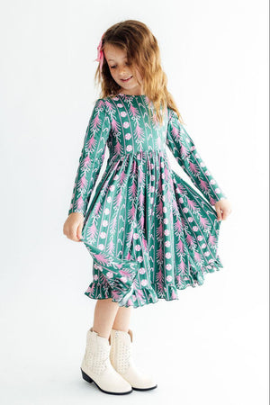 Christmas Treats L/S Ruffle Hem Twirl Dress-Mila & Rose ®