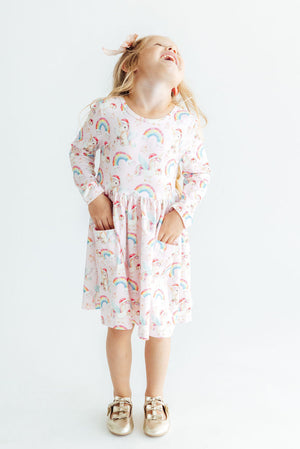 Christmas Magic L/S Pocket Twirl Dress-Mila & Rose ®