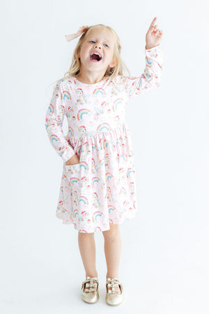 Christmas Magic L/S Pocket Twirl Dress-Mila & Rose ®