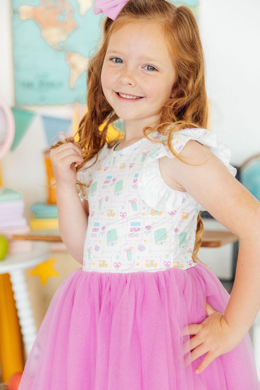 Little Learner Flutter Sleeve Tutu Dress-Mila & Rose ®