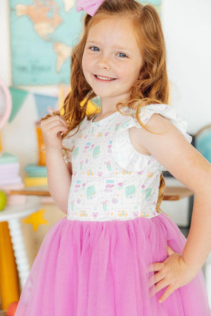 Little Learner Flutter Sleeve Tutu Dress-Mila & Rose ®