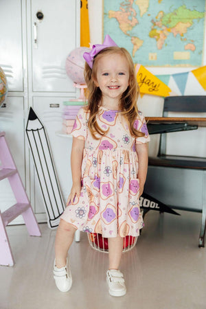 Peanut Butter Jelly Time S/S Pocket Twirl Dress-Mila & Rose ®