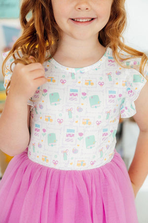 Little Learner Flutter Sleeve Tutu Dress-Mila & Rose ®