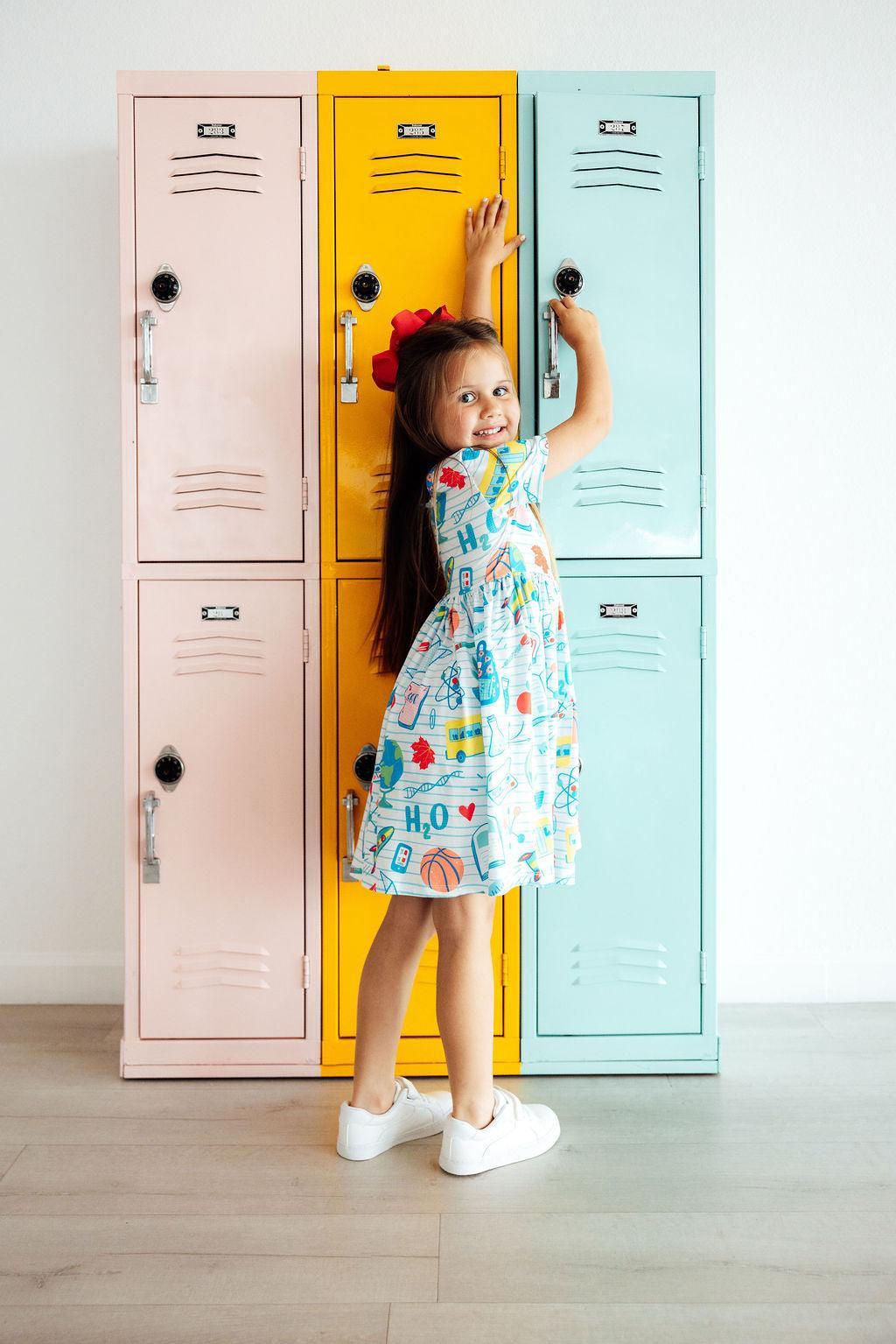 School Rules S/S Pocket Twirl Dress-Mila & Rose ®