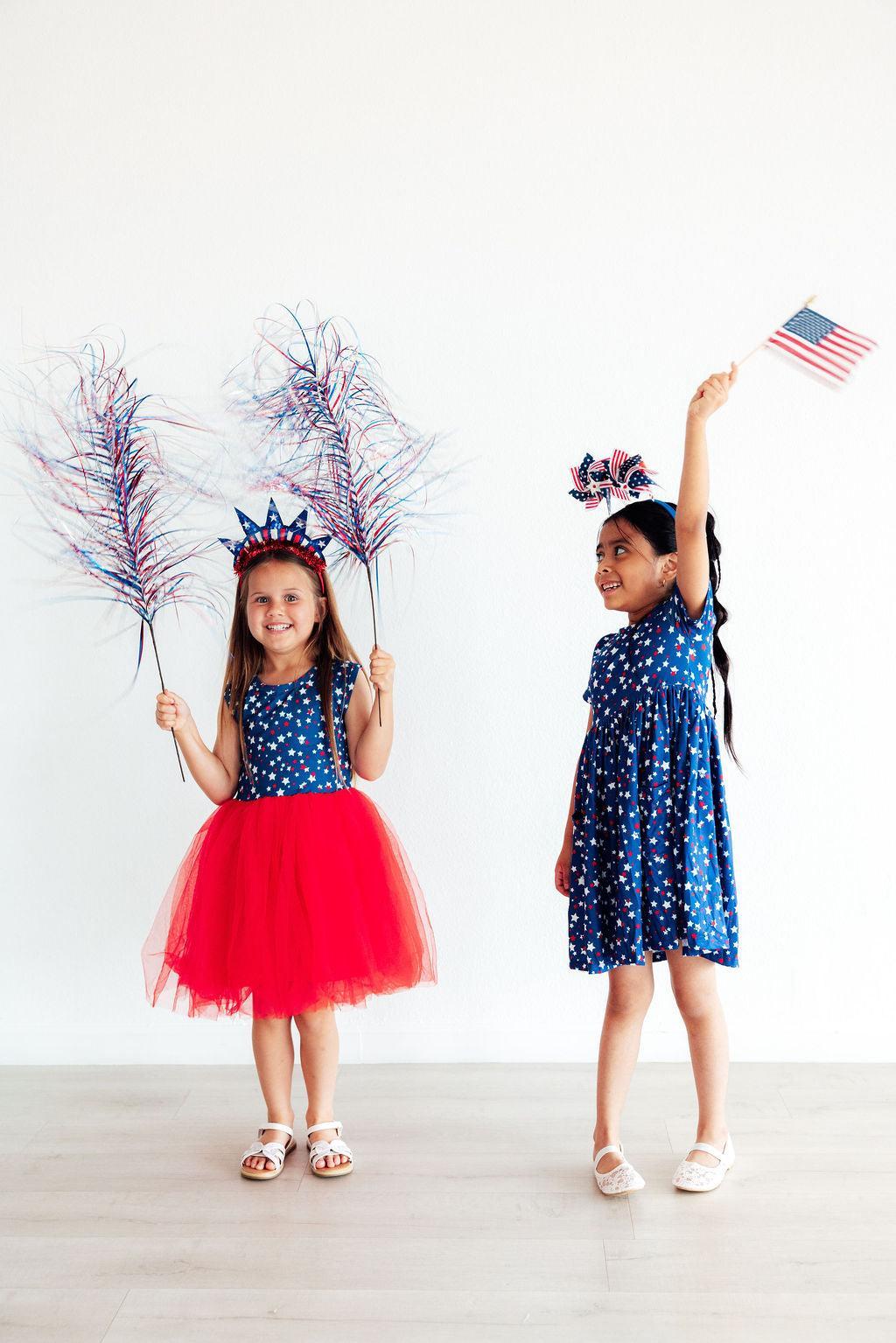 Star Bright S/S Pocket Twirl Dress-Mila & Rose ®