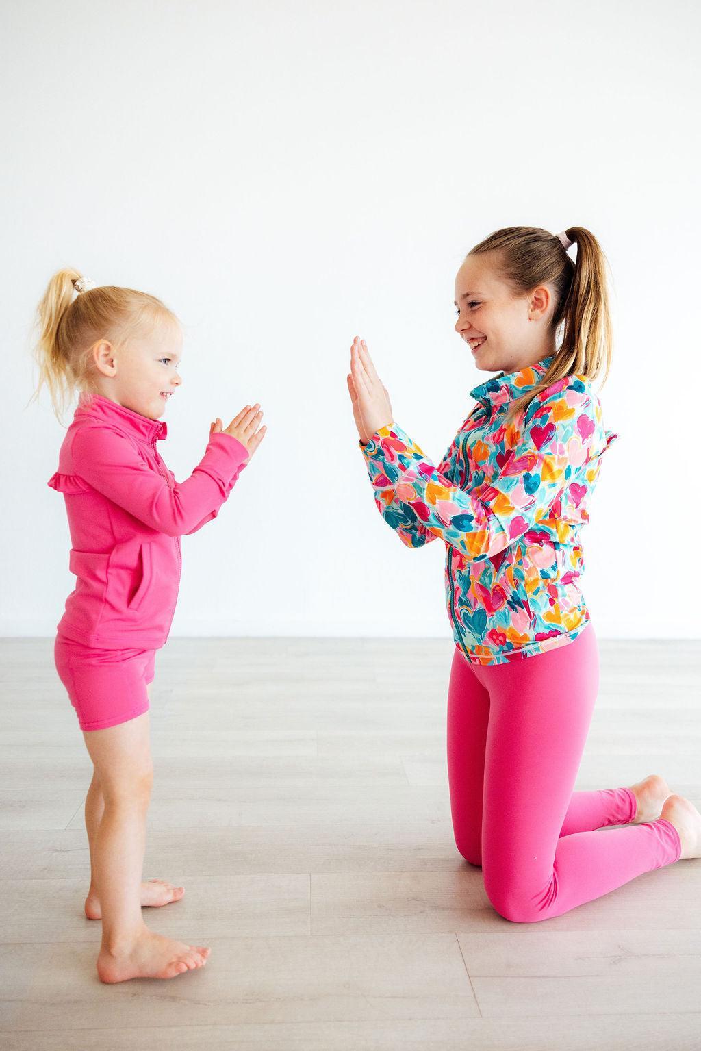 Heart Hustle Full-Zip Ruffle Active Jacket-Mila & Rose ®