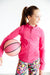 Fuchsia Flash Full-Zip Ruffle Active Jacket-Mila & Rose ®