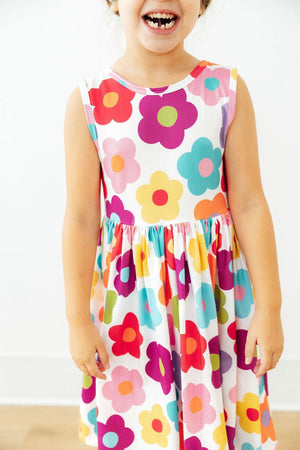 Cheerful Blooms Tank Twirl Dress-Mila & Rose ®
