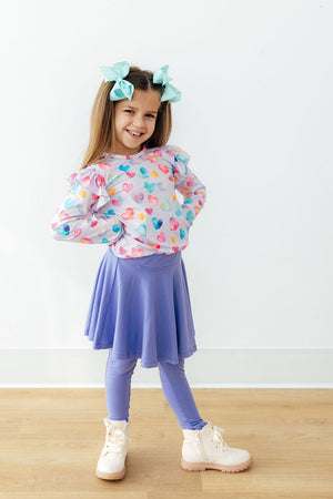 Watercolor Kisses L/S Ruffle Tee-Mila & Rose ®