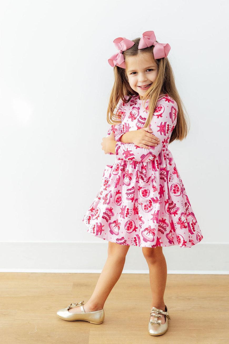 Vintage Cakes L/S Pocket Twirl Dress-Mila & Rose ®