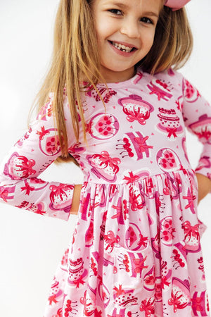 Vintage Cakes L/S Pocket Twirl Dress-Mila & Rose ®