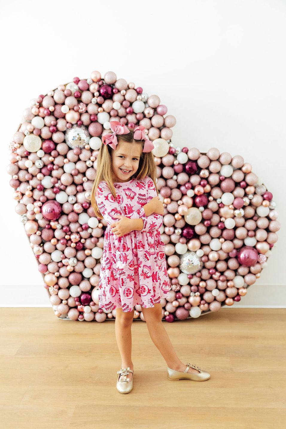 Vintage Cakes L/S Pocket Twirl Dress-Mila & Rose ®