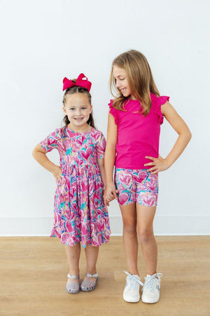 Sweetheart Scribble S/S Pocket Twirl Dress-Mila & Rose ®