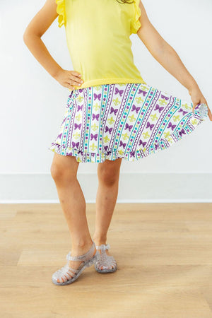 Mardi Gras Ruffle Twirl Skort-Mila & Rose ®