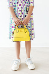 Neon Yellow Glitter Girl's Crossbody Purse-Mila & Rose ®
