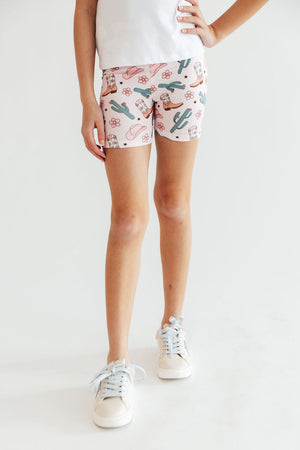 Cactus Cowgirl Twirl Shorts-Mila & Rose ®