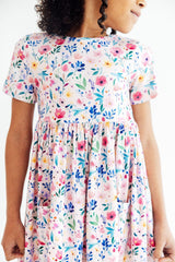 (S) Morning Meadows S/S Pocket Twirl Dress-Mila & Rose ®