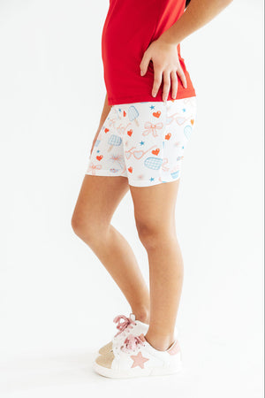 Red, White & Sweet Twirl Shorts-Mila & Rose ®