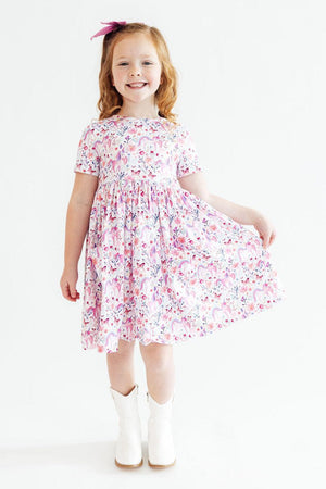 (S) Whimsical Woods S/S Pocket Twirl Dress-Mila & Rose ®
