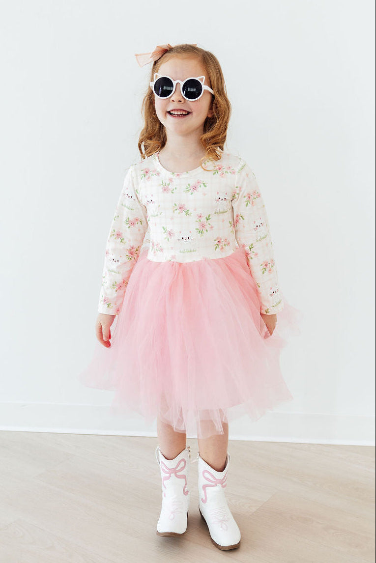Spring Kittens L/S Tutu Dress-Mila & Rose ®
