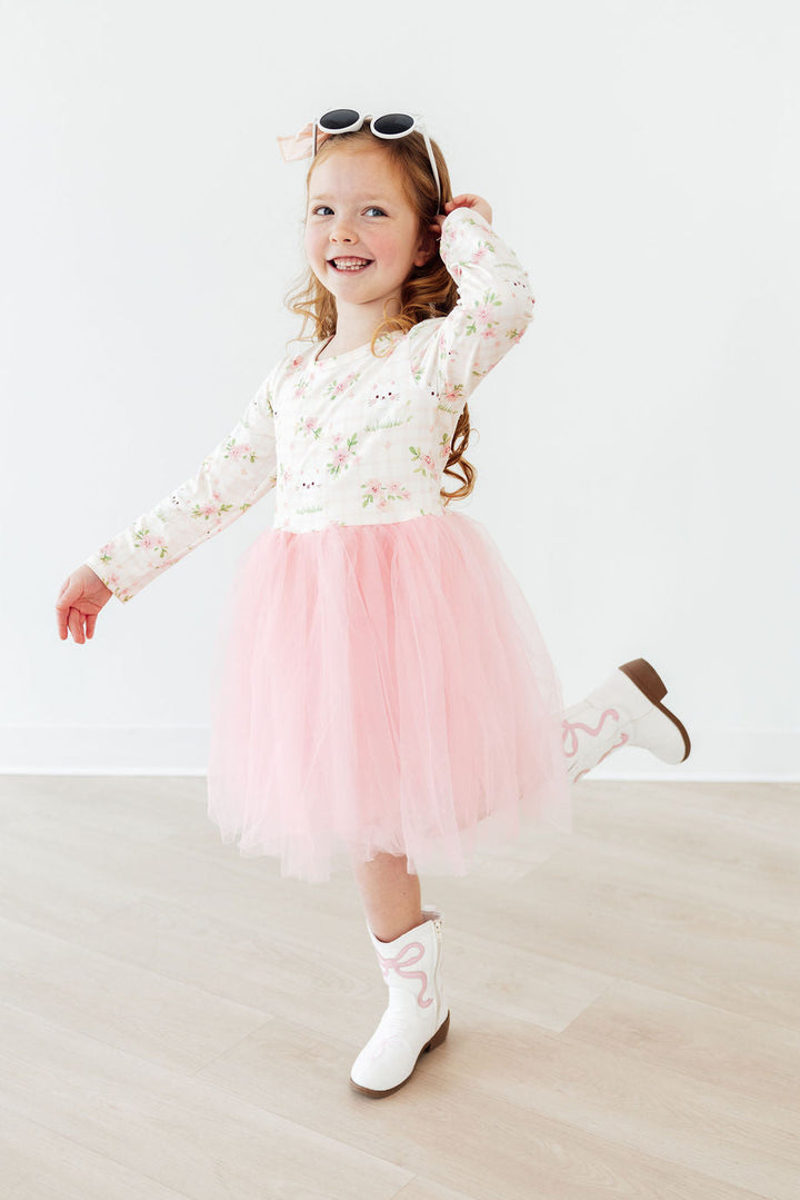 Spring Kittens L/S Tutu Dress-Mila & Rose ®