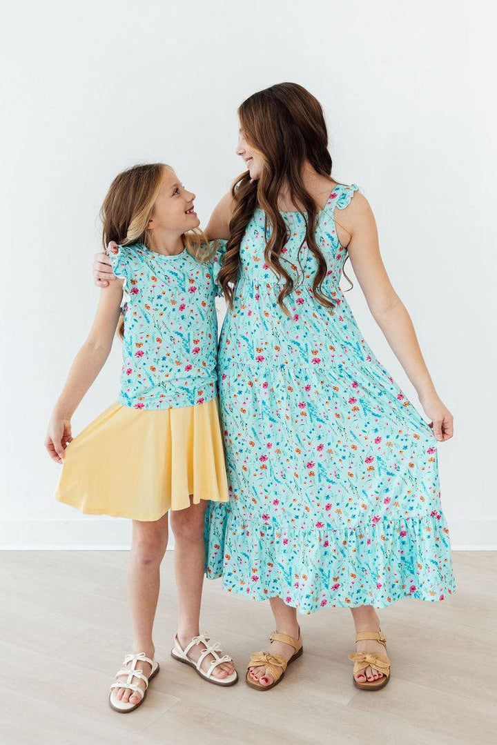 Bluebell Breeze S/S Ruffle Tee-Mila & Rose ®