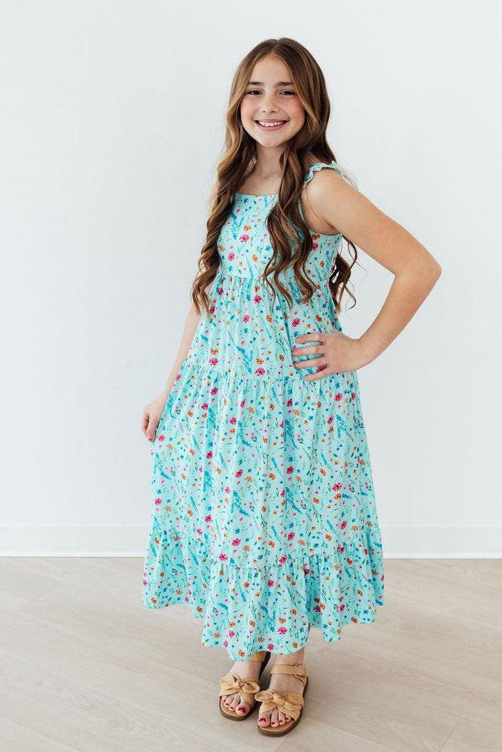Bluebell Breeze Ruffle Maxi Dress-Mila & Rose ®