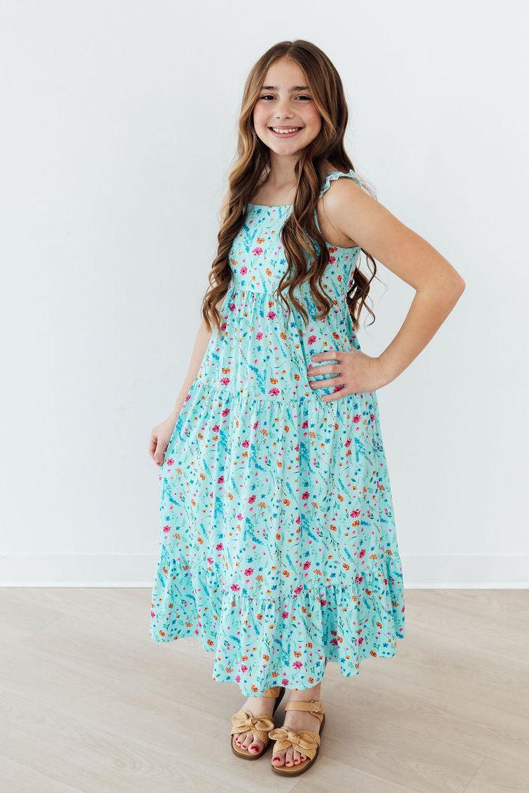 Bluebell Breeze Ruffle Maxi Dress-Mila & Rose ®