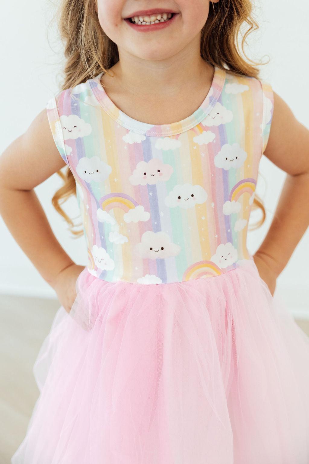 mila and rose dresses Rainbow Daisies S/S Pocket Twirl Dress