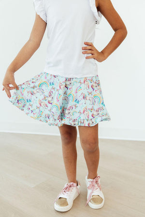 Unicorn Queen Ruffle Twirl Skort-Mila & Rose ®
