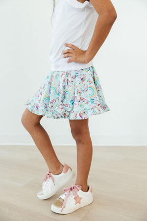 Unicorn Queen Ruffle Twirl Skort-Mila & Rose ®