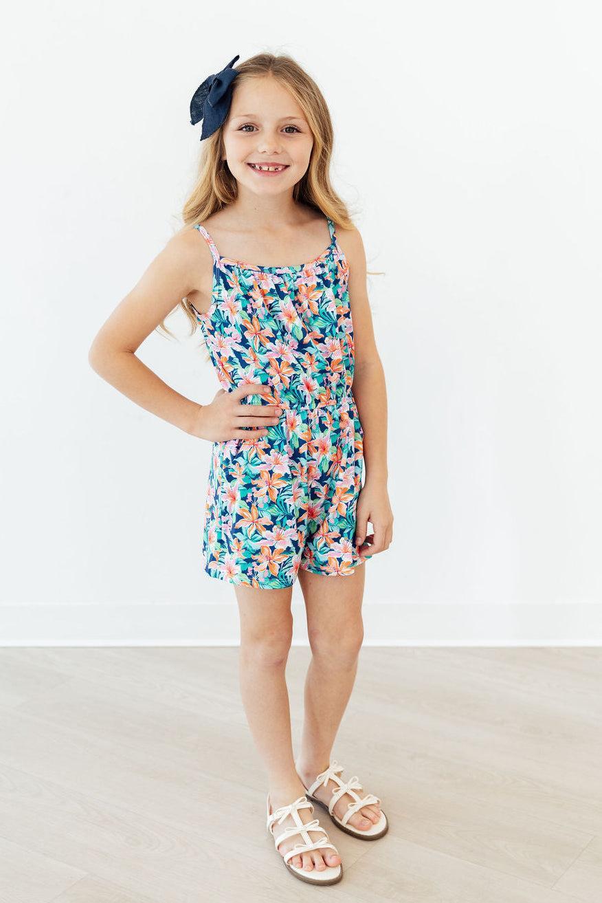 Island Blossoms Strappy Play Romper-Mila & Rose ®