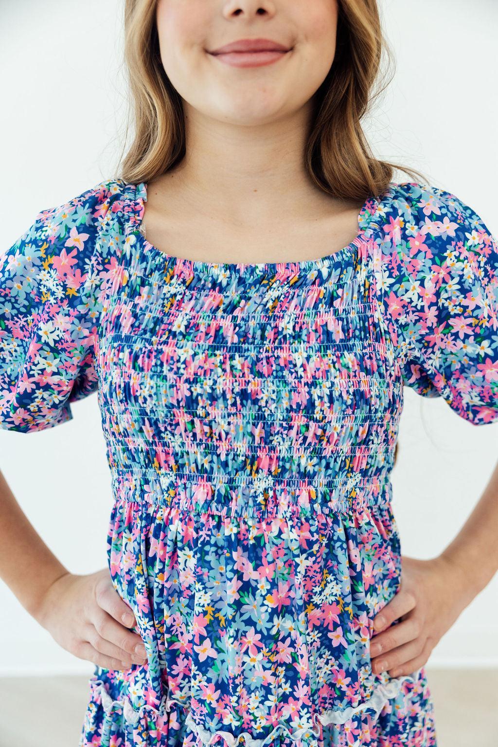 Darling Daisies Smocked Ruffle Dress-Mila & Rose ®