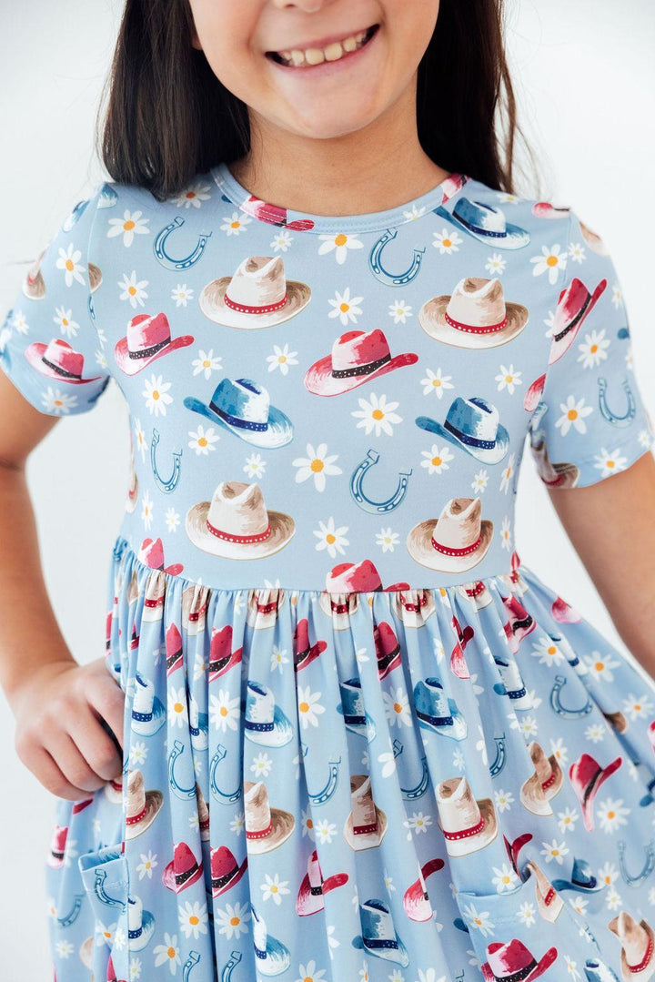 (S) Tip Your Hat S/S Pocket Twirl Dress-Mila & Rose ®