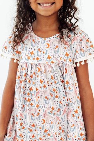 Unicorn Soiree Pom Pom Dress-Mila & Rose ®