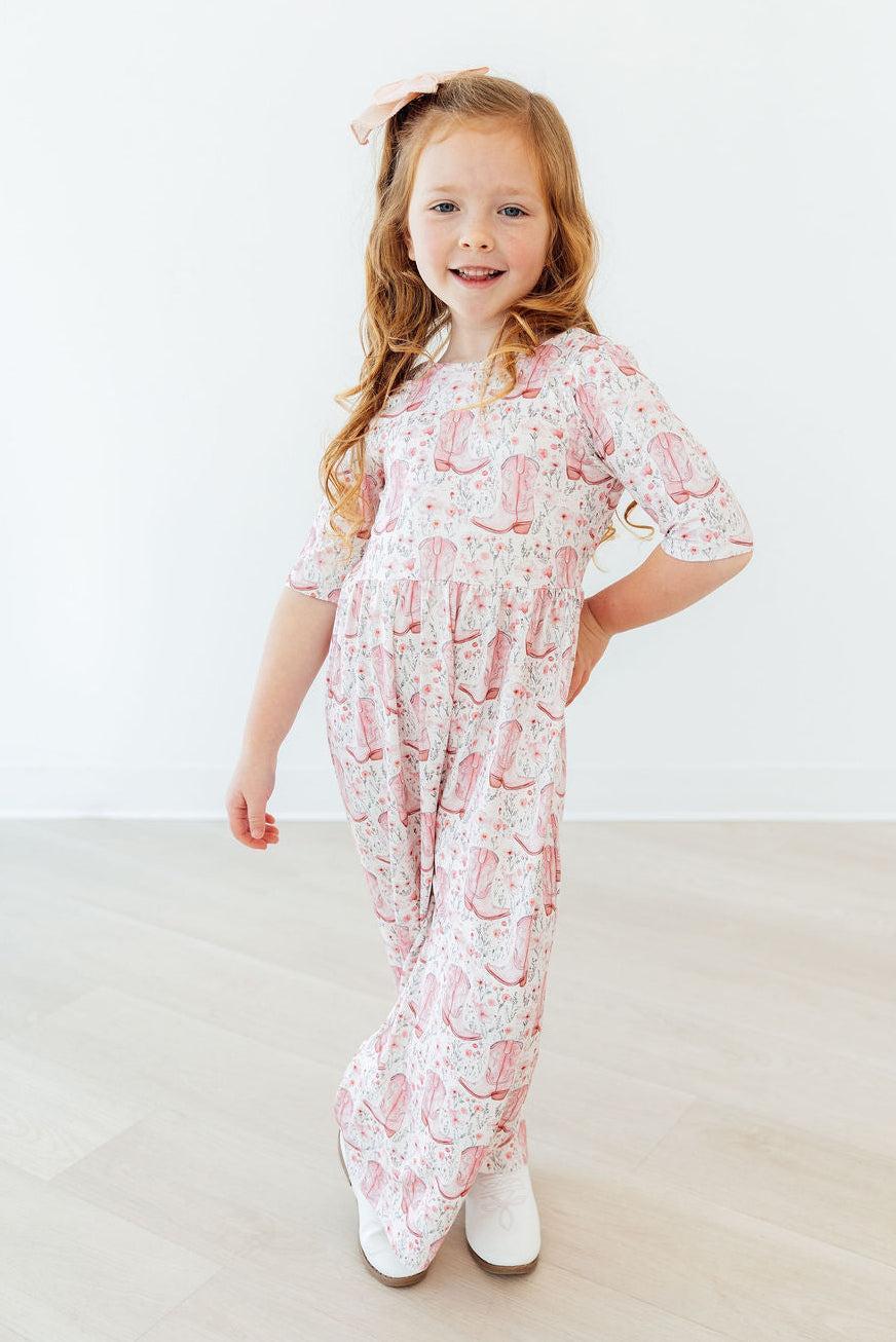 Girls' Country Girl Wide Leg Jumpsuit Size: 4T Toddler By Mila & Rose